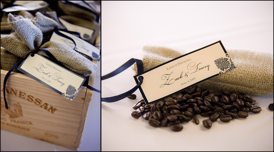 coffee wedding favor and gift tag