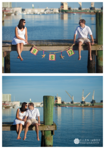 On the Morehead Waterfront Engagement Photo