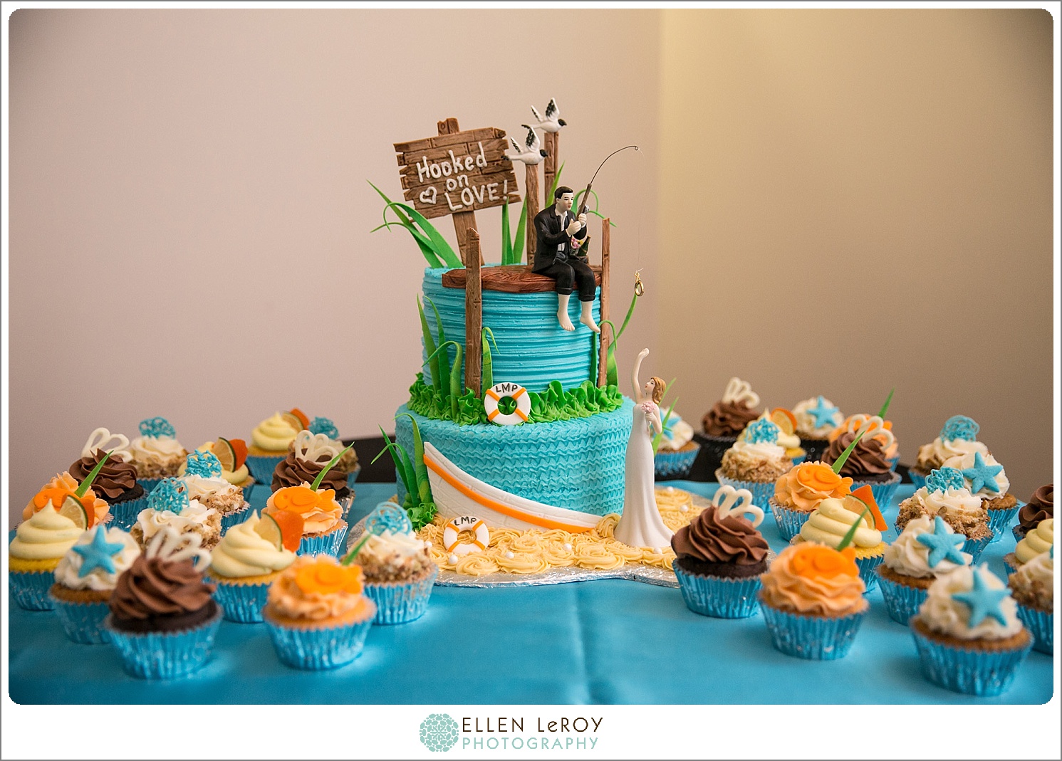 Fishing Wedding Cake Kim - Emerald Isle Photography- Ellen LeRoy  Photography- Weddings, Family, Seniors