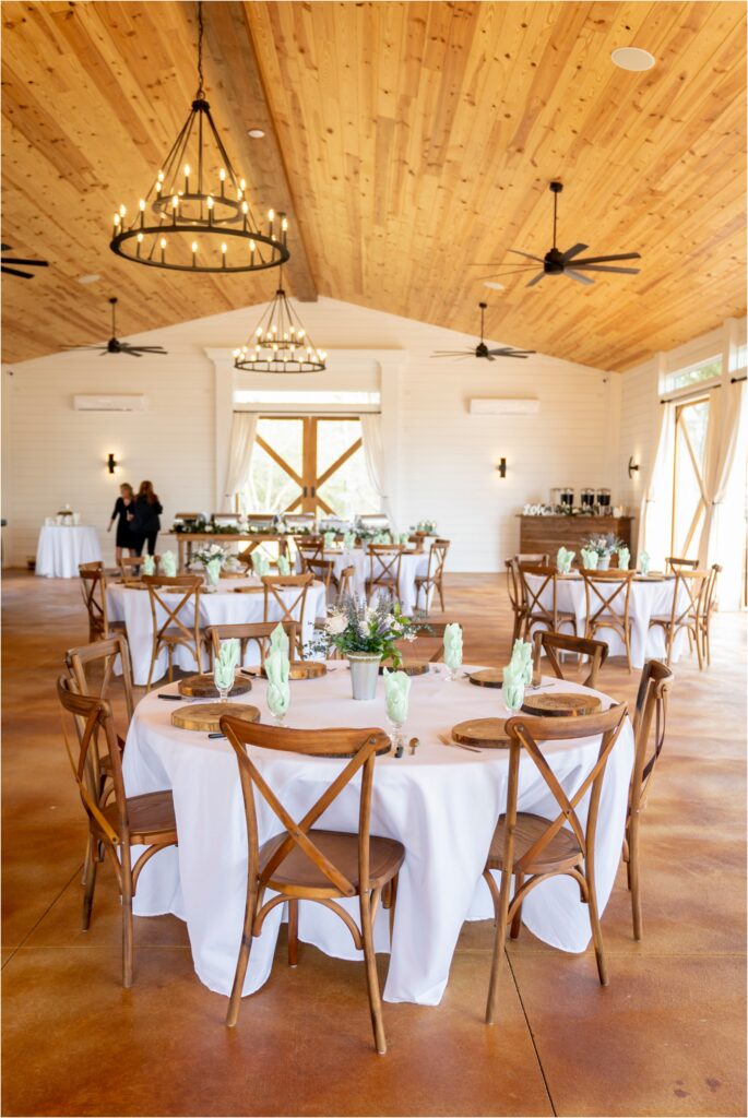 Interior space at Main building at Farm 58 wedding venue